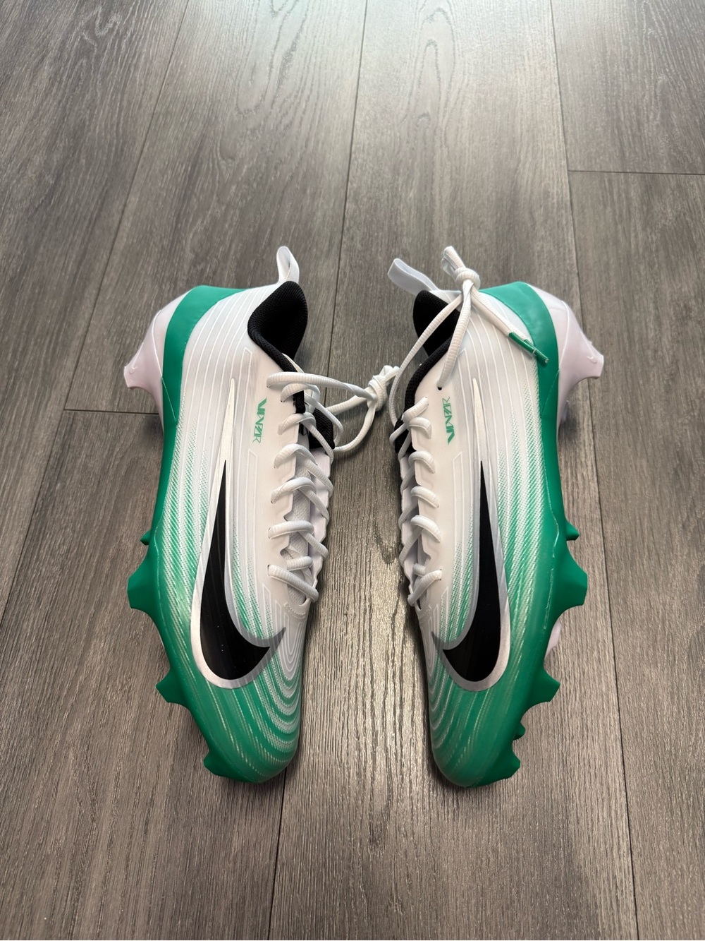 Nike Men's Vapor Speed 3 White Stadium Green Football Cleats HM8849-100 Sz 12